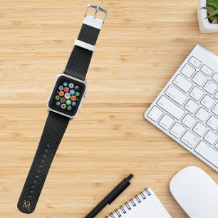 Modern Black Grey Checkered Pattern Cool Stylish Apple Watch Band