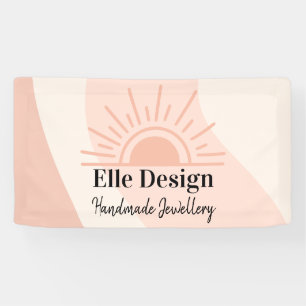 Modern Business Feminine Blush Pink Custom Logo Banner