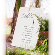 Modern Elegant Wedding Seating Chart Sign Cards