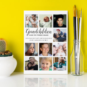 Modern   Grandchildren   Photo Collage Plaque