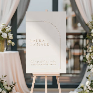 Modern Minimalist Arch Wedding Welcome Sign