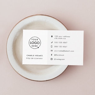 Modern Minimalist Logo   Custom Icons Social Media Business Card