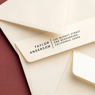 Modern Minimalist Name & Address Self-inking Stamp