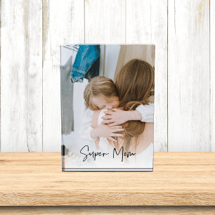 Modern Mom Photo & Super Mom Text   Gift For Mom