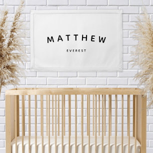 Modern Personalized Nursery Kids Room Typography  Pennant