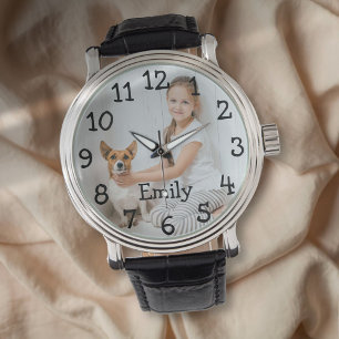 Modern Personalized Photo Name Watch