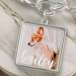 Modern Playful Simple Elegant Chic Pet Photo Bracelet