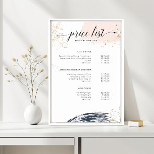 Modern,  price list Poster