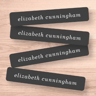 Modern Simple Chic Typography Add Your Name Kids' Labels