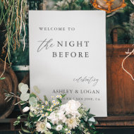 Modern The Night Before Rehearsal Dinner Welcome Foam Board