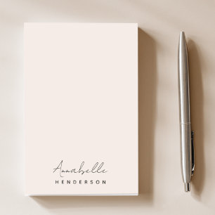 Monogram Blush Pink | Modern Minimalist Feminine Post-it Notes