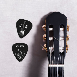 Monogram Guitar   Custom Initials Guitar Pick