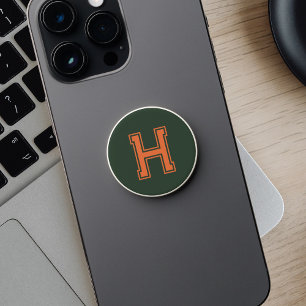 Monogram Modern Bold Green Orange PopSocket