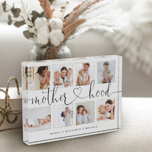 Motherhood Script   Gift For Mothers Photo Collage