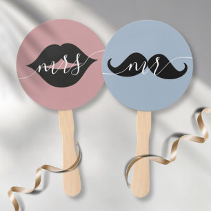 Mr Mrs Bride or Groom Wedding Game Hand Fan