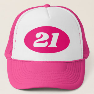 Neon pink trucker hat women's 21st Birthday party