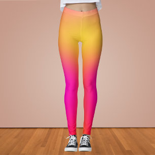 Neon Yellow and Pink Leggings