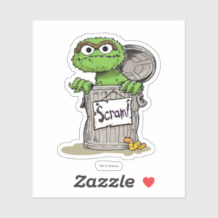 Oscar the Grouch Scram Sticker