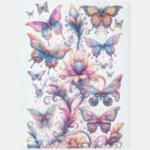 Pastel Butterflies Area Rug