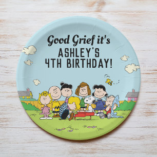 Peanuts   Charlie Brown and Gang Birthday Paper Plates