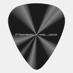 Personalize Black Metallic 🎸 Guitar Pick