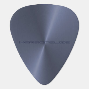 Personalize Blue Metallic Print 🎸 Guitar Pick