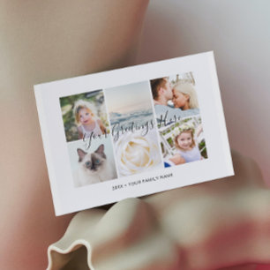 Personalized 6 photos Universal Greetings Postcard