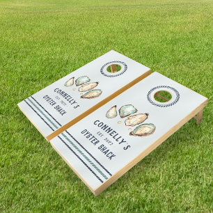 Personalized Beach House Oyster Shack Cornhole Set