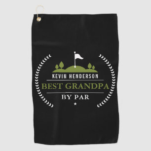 Personalized Best Grandpa By Par Golf Towel