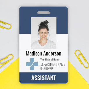 Personalized Hospital Employee Logo & Photo ID Badge