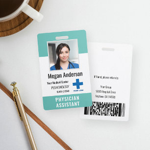 Personalized Hospital Employee Logo & Photo ID Badge