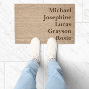 Personalized Name Family Doormat