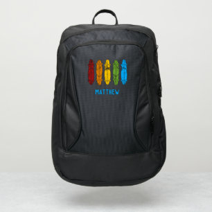 Personalized Rainbow Longboards Skateboards Port Authority® Backpack