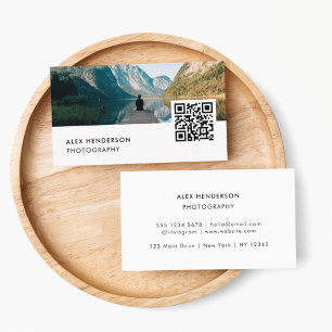 Photography QR Code | Modern Photo Photographer Business Card