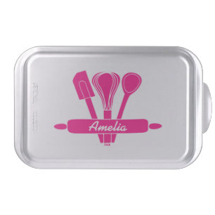 Pink Baking Tools Personalized Name Cake Pan