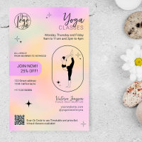 Pink gradient star Yoga instructor studio classes 