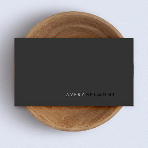 Professional Modern Simple Black Minimalist Business Card