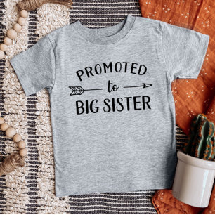 Promoted to Big Sister New Baby Announcement Baby T-Shirt