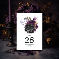 Purple Black and Gold Gothic Wedding