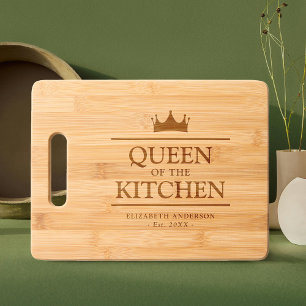 Queen of the Kitchen Custom Name Cutting Board