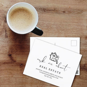 Realtor Ask Me About Real Estate Promotional Postcard