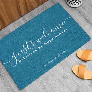 Relatives By Appointment   Funny Monogram Doormat