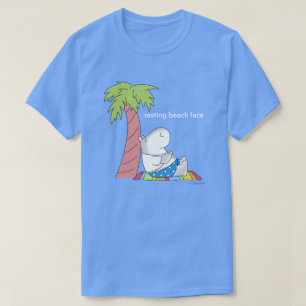 RESTING BEACH FACE belly button hippo Boynton T-Shirt