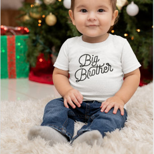 Retro Big Brother Black Typography Toddler T-shirt