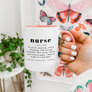 RILEY Modern Cute Nurse Definition Appreciation Mug