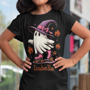 Roller Skating Halloween Cute Ghost Personalized  Tri-Blend Shirt