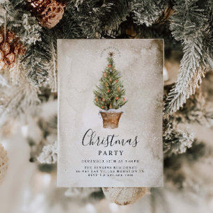 Rustic Christmas Party Invitation