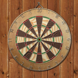 Rustic Lodge Dartboard With Darts