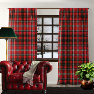 Rustic Red   Black Plaid Pattern Blackout Curtains