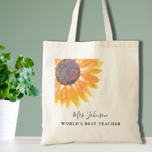 Rustic Sunflower Teacher's Tote Bag